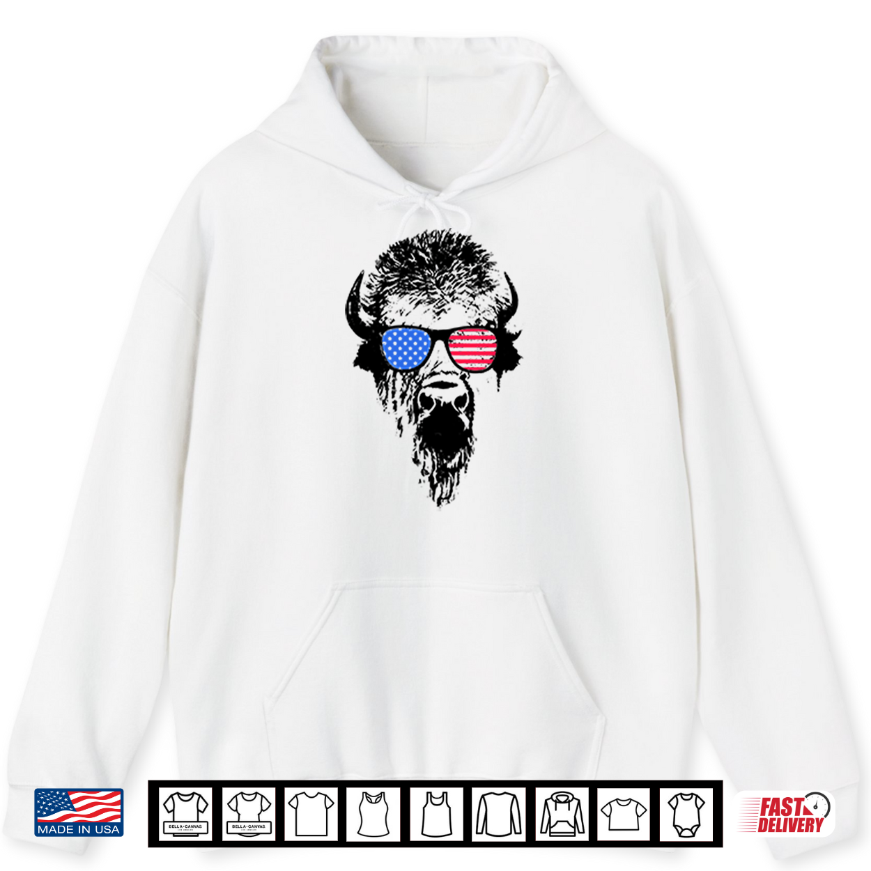 Patriotic Buffalo Usa Flag American Red White Blue Sunglasses Shirt Patriotic Buffalo Usa Flag American Red White Blue Sunglasses Shirt