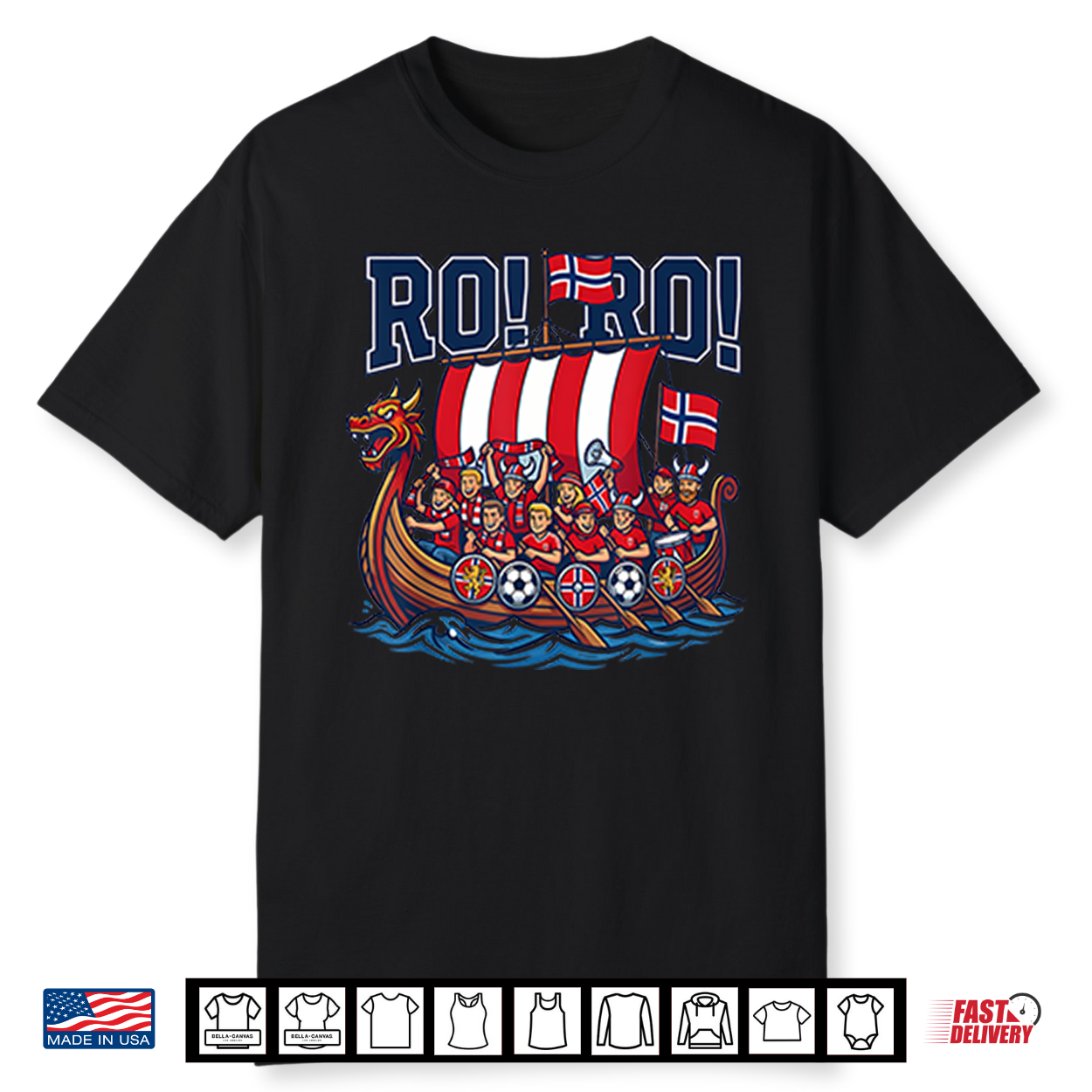 Ro Ro Norway Viking Ship Soccer Shirt Ro Ro Norway Viking Ship Soccer Shirt
