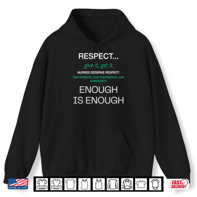 Hoodie Respect Nurses Enough Is Enough Shirt