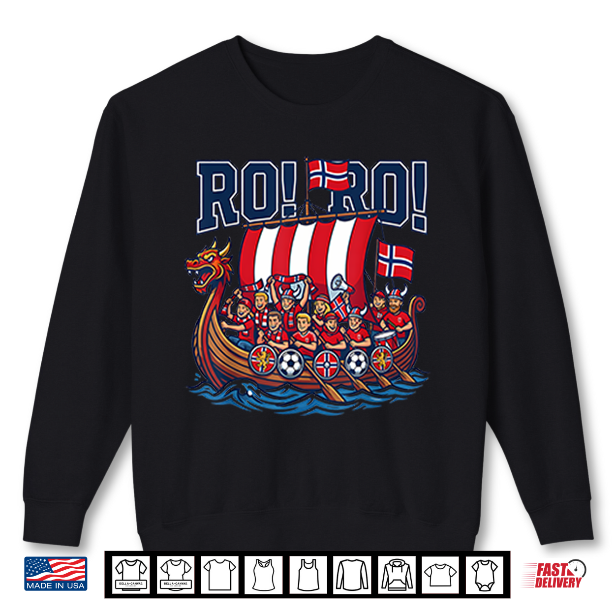 Ro Ro Norway Viking Ship Soccer Shirt Ro Ro Norway Viking Ship Soccer Shirt
