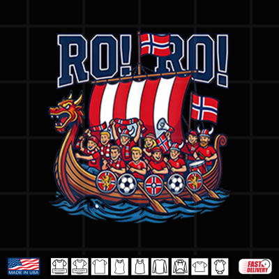 Ro Ro Norway Viking Ship Soccer Shirt 4 Design RO RO Norway Viking Ship Soccer Shirt