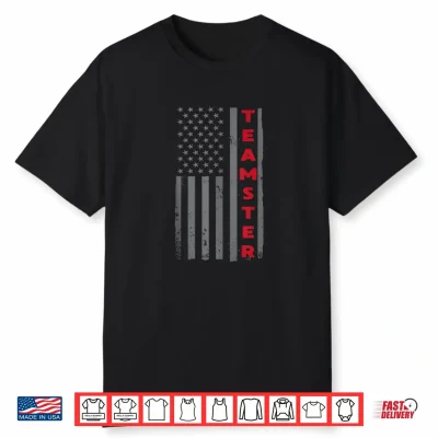 Teamster American Flag Patriotic Truck Driver U S Trucking Shirt