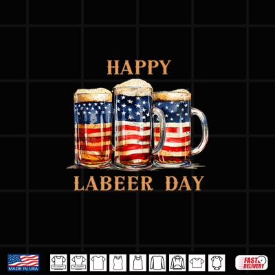 Design American Flag Beer Happy Labeer Day Funny Labor Day Shirt