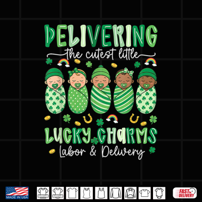 Design Delivering The Cutest Little Lucky Charms St Patricks Day Shirt