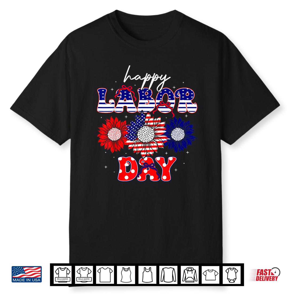 Happy Labor Day American Flag Patriotic Sunflower Shirt Happy Labor Day American Flag Patriotic Sunflower Shirt