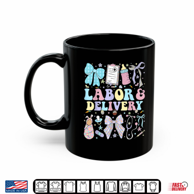 Mug Labor And Delivery Nurse Coquette L And D Nurse Easter Shirt
