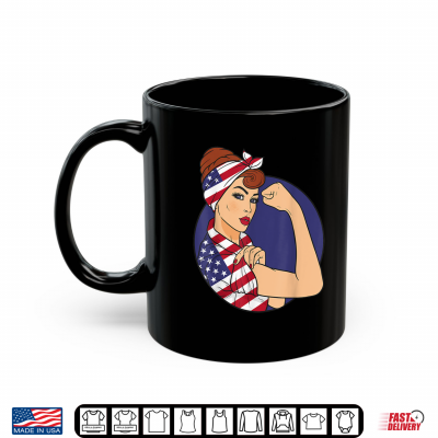 Mug Labor Day Shirts Rosie the Riveter American Flag Shirt