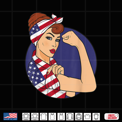 Design Labor Day Shirts Rosie the Riveter American Flag Shirt