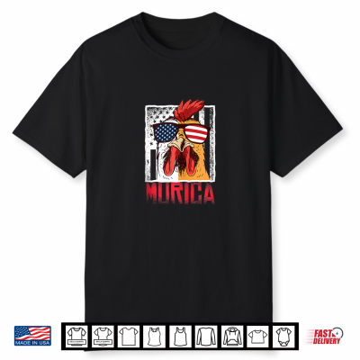 Merica Sunglasses Cock Funny Rooster Murica Shirt