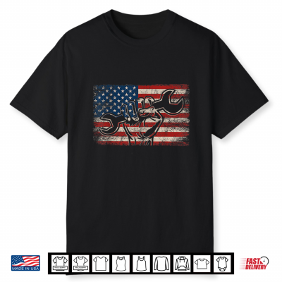 U S Flag Mechanic Labor Day Worker Patriotic Mechanic Shirt