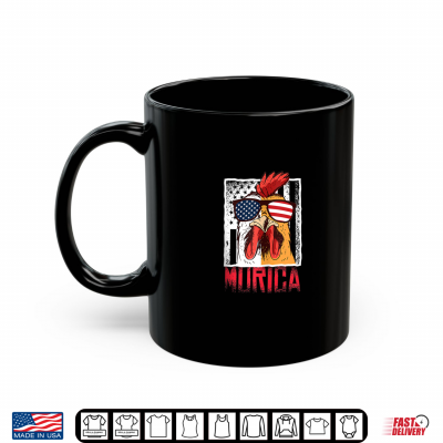 Mug Merica Sunglasses Cock Funny Rooster Murica Shirt