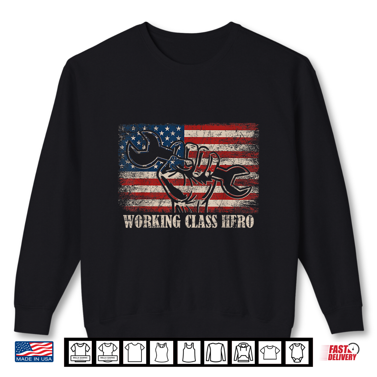 American Working Class Hero Blue Collar Us Flag Labor Day Shirt American Working Class Hero Blue Collar Us Flag Labor Day Shirt