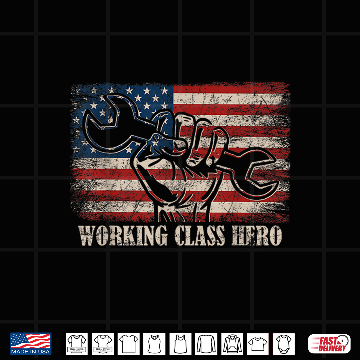 American Working Class Hero Blue Collar Us Flag Labor Day Shirt American Working Class Hero Blue Collar Us Flag Labor Day Shirt