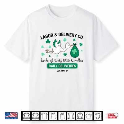 Labor And Delivery St Patrick’S Day Lucky L&D Nurse Shamrock Shirt