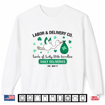 Sweatshirt Labor And Delivery St Patricks Day Lucky LD Nurse Shamrock Shirt
