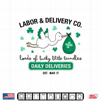 Design Labor And Delivery St Patricks Day Lucky LD Nurse Shamrock Shirt