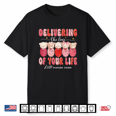 Labor And Delivery Nurse Valentines Day Coquette Healthcare Shirt