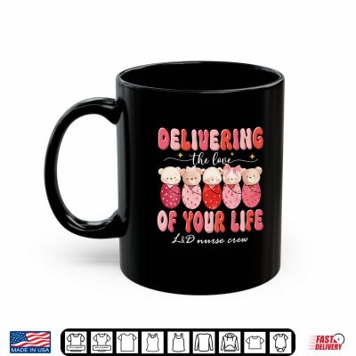 Mug Labor and Delivery Nurse Valentines Day Coquette Healthcare Shirt