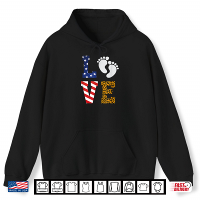 Hoodie OB Nurse 4th Of July Independence Day USA Shirt for Women Kids Men