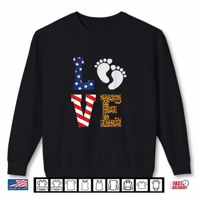 Sweatshirt OB Nurse 4th Of July Independence Day USA Shirt for Women Kids Men