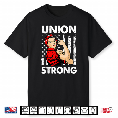 Womens Labor Day Patriotic Union Workers Strong Usa Flag Shirt