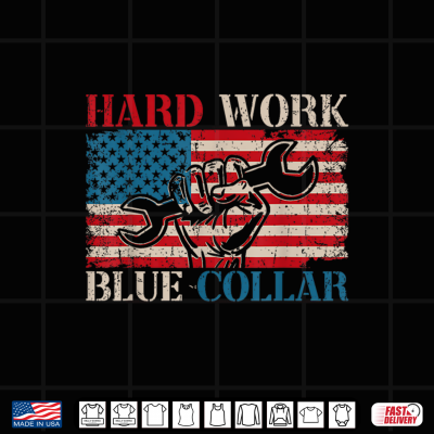 Design American Roughneck Mechanic Blue Collar Worker Shirt
