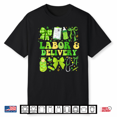 Labor And Delivery Nurse Coquette L And D Nurse St Patricks Day Shirt