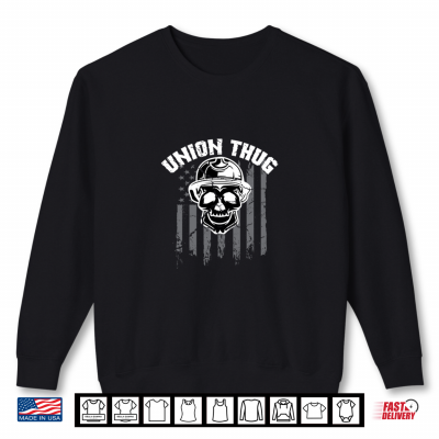 Sweatshirt Union Thug Skull Head Union Leader U S A Flag U S Union Power Shirt
