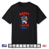 Happy Labor Day Messy Bun Laborer Patriot U S A Flag Shirt