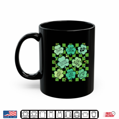 Mug L And D Nurse St Patricks Day Shamrock Checkered Labor Delivery Shirt