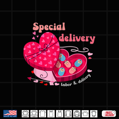 Design Special Delivery Labor And Delivery Nurse Valentines Day Shirt