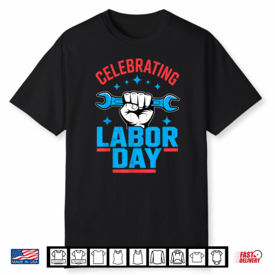 Celebrating Labor Day Retro Groovy Patriotic Shirt