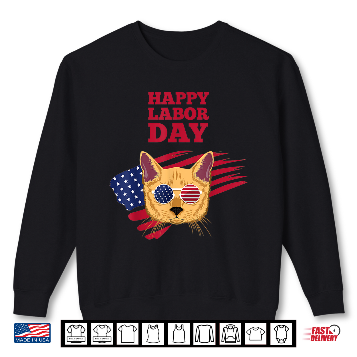 Funny Vintage Cat Happy Labor Day For Workers And Employees Shirt