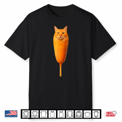Corn Dog Cat Funny Food Animal Pun Art Shirt
