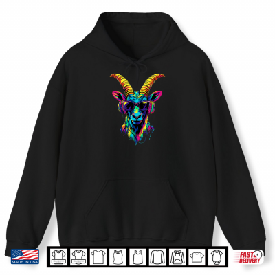 Hoodie Capricorn Goat Alpine Ibex Capricorn Cute Goats Premium Tri Blend Shirt