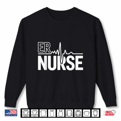 Sweatshirt Cool Emergency Nurse Art for Men Women Emergency Room RN Shirt