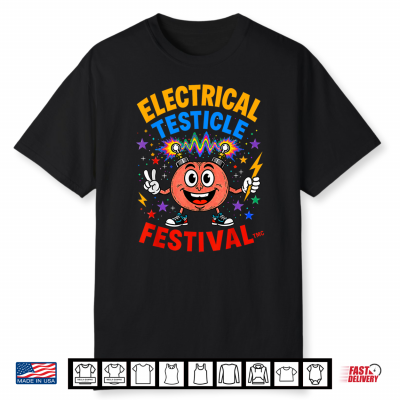 Electrical Testicle Festival Retro Voltage Adult Unisex Tee Shirt