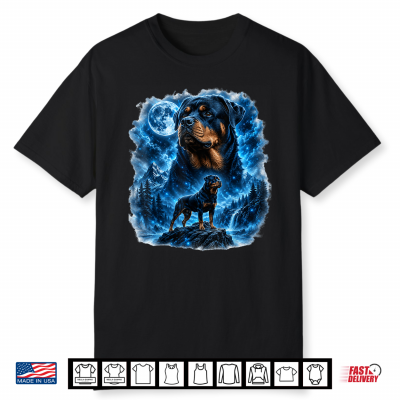 Epic Rottweiler Moonlit Fantasy Dog Lover Shirt