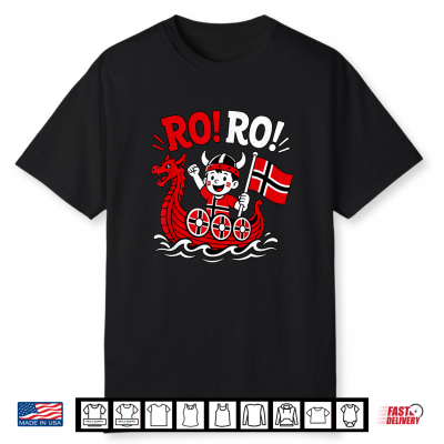 Ro Ro Funny Norway Viking Cartoon Kids Norwegian Heritage Shirt