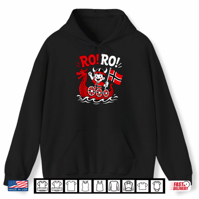 Hoodie Ro Ro Funny Norway Viking Cartoon Kids Norwegian Heritage Shirt