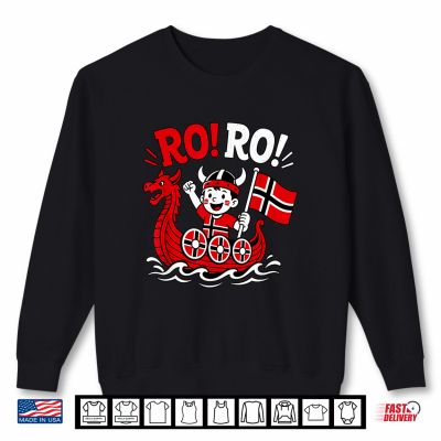 Sweatshirt Ro Ro Funny Norway Viking Cartoon Kids Norwegian Heritage Shirt