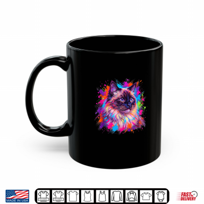 Ragdoll Colorful Cat Portrait Shirt 3 Mug Ragdoll Colorful Cat Portrait Shirt