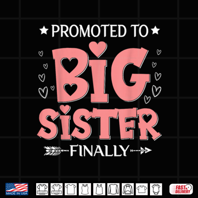 Design Promoted to Big Sister Finally 2027 Pregnancy Announcement Shirt