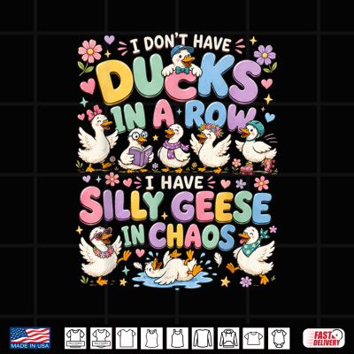 Design Silly Geese Goose Shirt Ducks in a Row Funny Geese Shirt