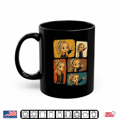 Mug Spicy Sophie Anime Girl Pointing Chibi Art Performance Shirt