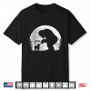 Fun Hand Boop Nose Bigfoot Sasquatch Boston Terrier Moon Shirt