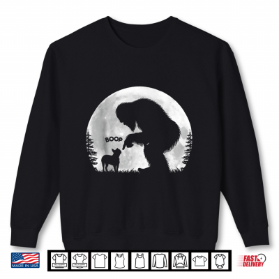 Fun Hand Boop Nose Bigfoot Sasquatch Boston Terrier Moon Shirt 2 Sweatshirt Fun Hand Boop Nose Bigfoot Sasquatch Boston Terrier Moon Shirt