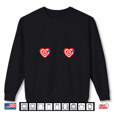 Heart Target Shirt 2 Sweatshirt Heart Target Shirt