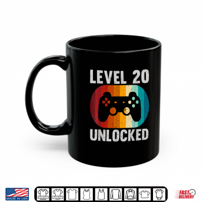 Mug Men 20 Years Old Boy Gamer Recto 20th Birthday Shirt