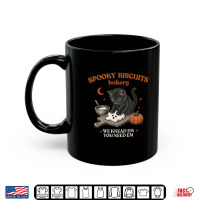 Mug Retro Funny Spooky Biscuits Club Cat Lovers Pastry Halloween Shirt